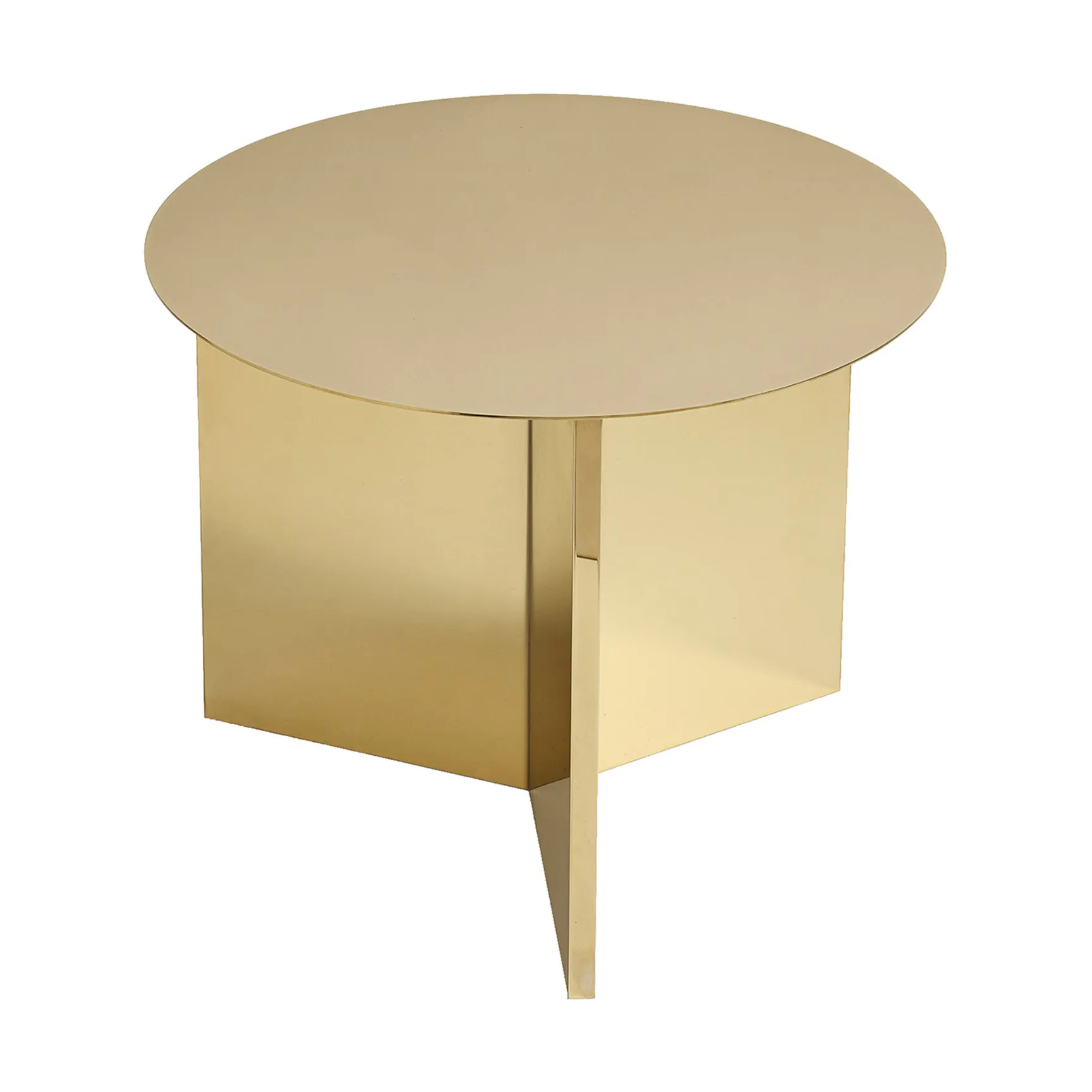 Slit soffbord Ø45 cm, Brass HAY