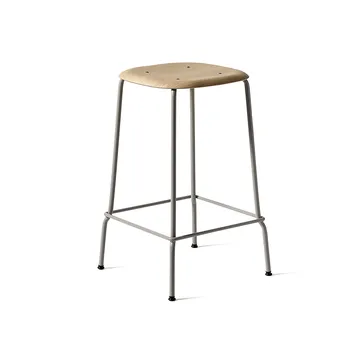 Soft Edge 30 Low barpall - Soft grey, kromstativ - HAY