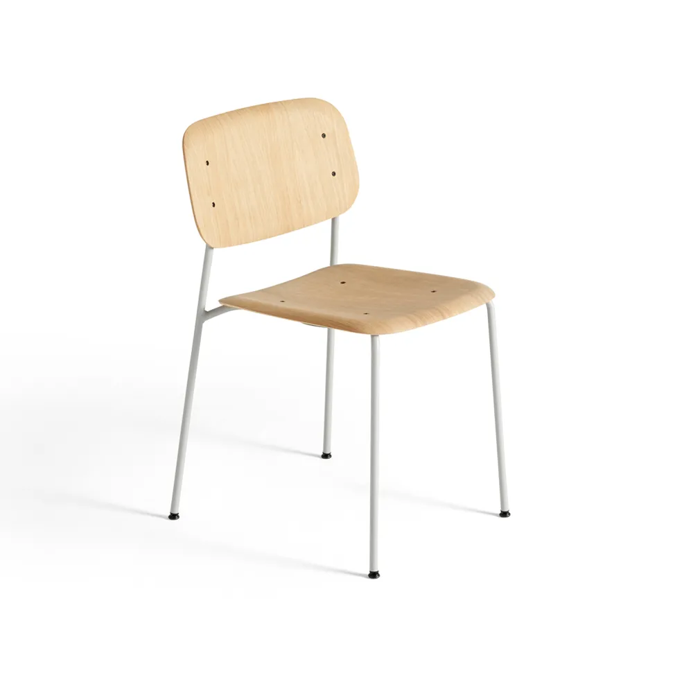 Soft Edge 40 stol, Oak-soft grey stålstativ HAY