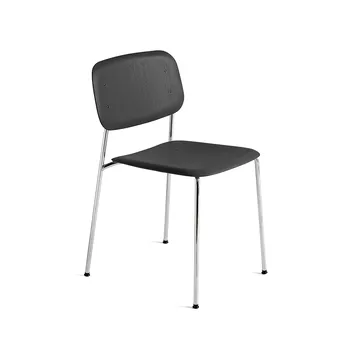 Soft Edge 40 stol - Soft black, kromstativ - HAY