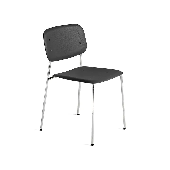Soft Edge 40 stol - Soft black, kromstativ - HAY