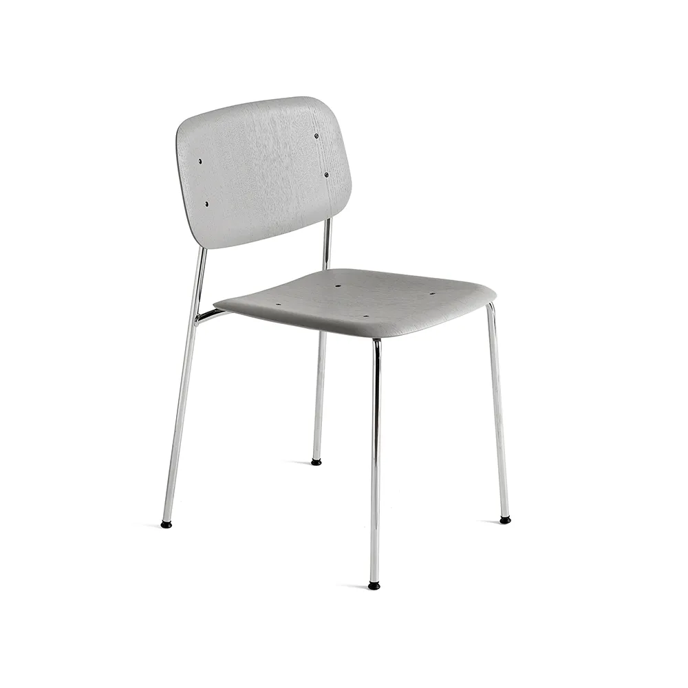 Soft Edge 40 stol, Soft grey-kromstativ HAY