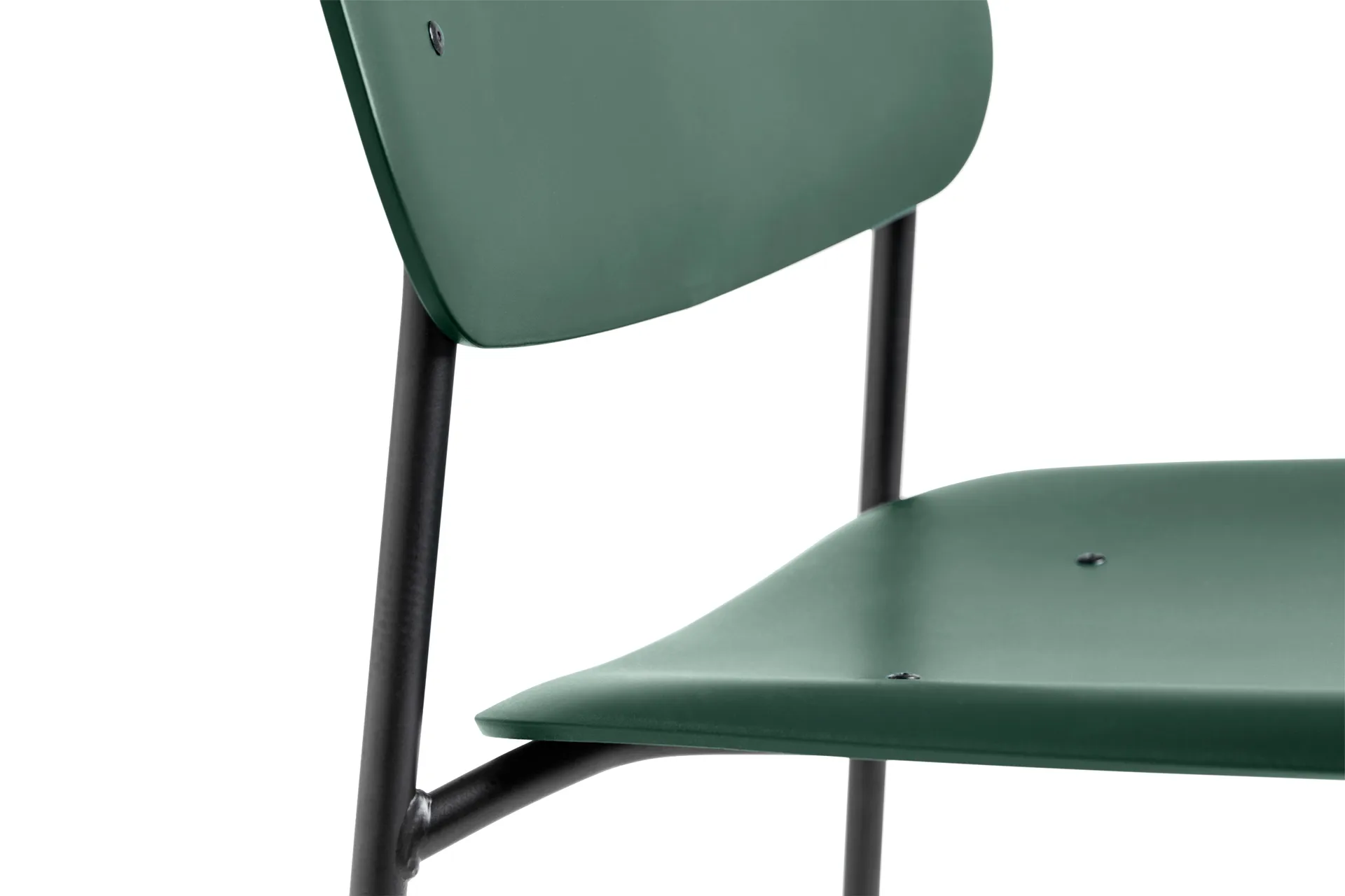 Soft Edge 45 stol, Hunter-svart stålstativ HAY