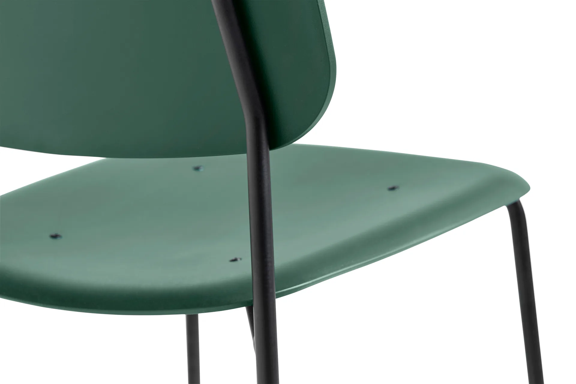 Soft Edge 45 stol, Hunter-svart stålstativ HAY