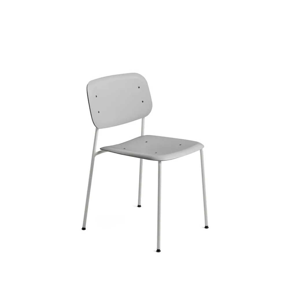 Soft Edge 45 stol, Soft grey-soft grey stålstativ HAY