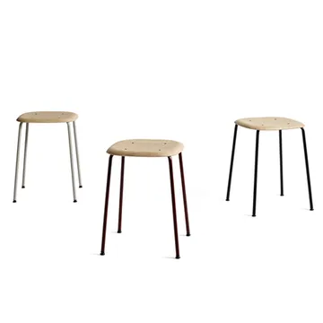 Soft Edge 70 pall - Fall red, fall red stålstativ - HAY