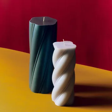 Soft Serve Candle blockljus - Dark teal, Ø9,5x24,5 cm - HAY