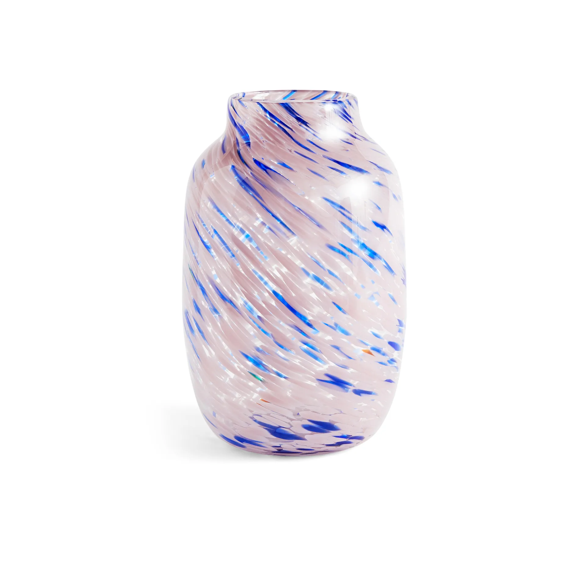 Splash Round vas L, 30 cm Light pink-blue HAY