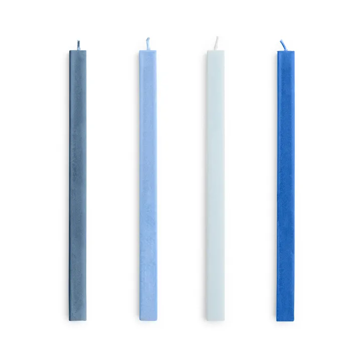 Square Candle ljus mix 4-pack - Blues - HAY