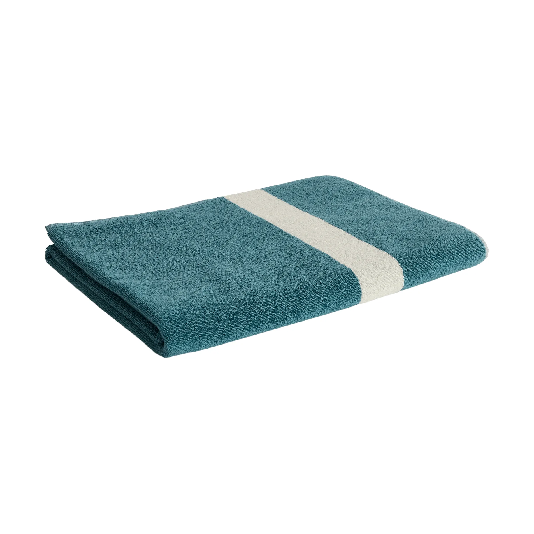 Stripe handduk, Petrol blue, 100x150 cm HAY