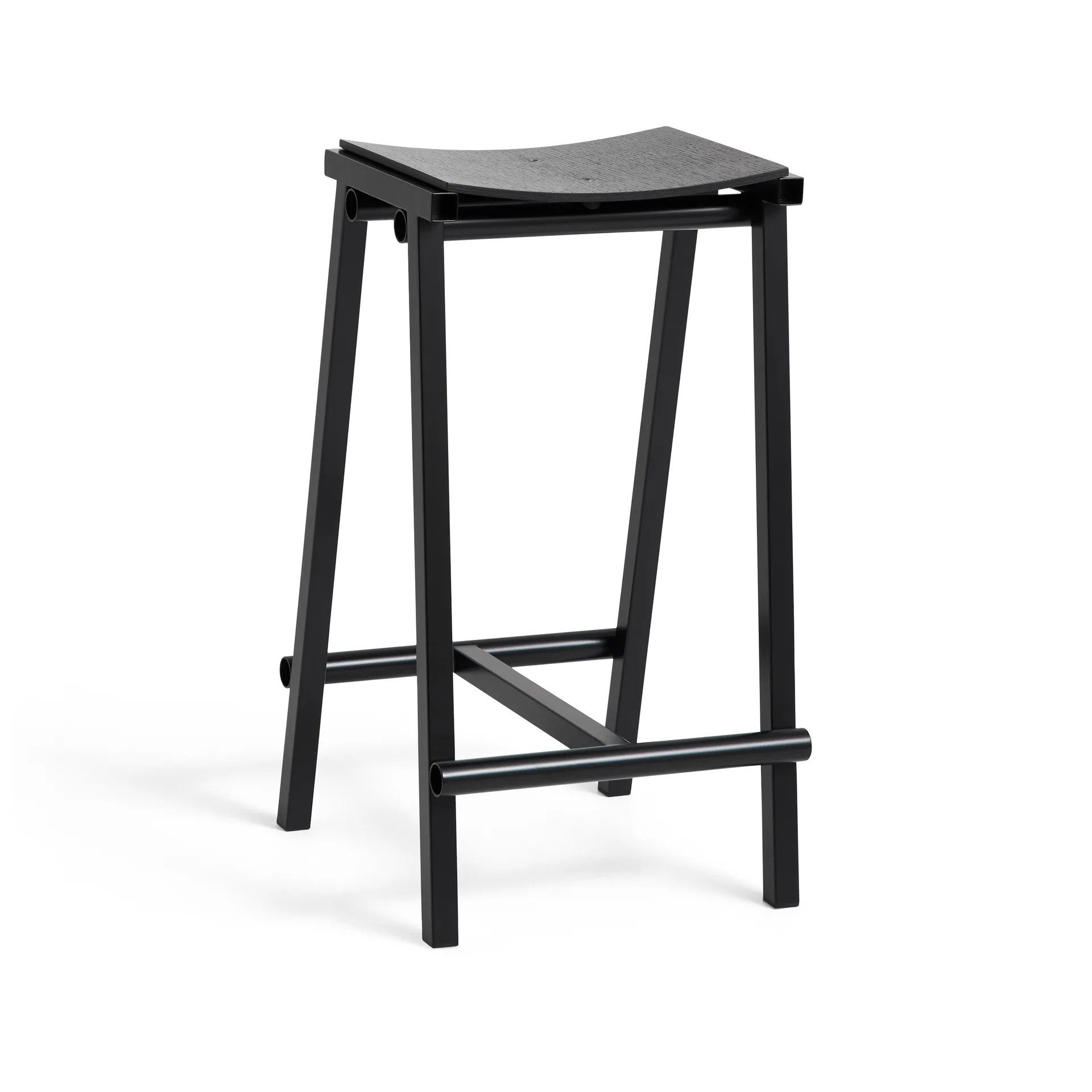 Taburete 8 low barstol 65 cm, Black (svart) HAY
