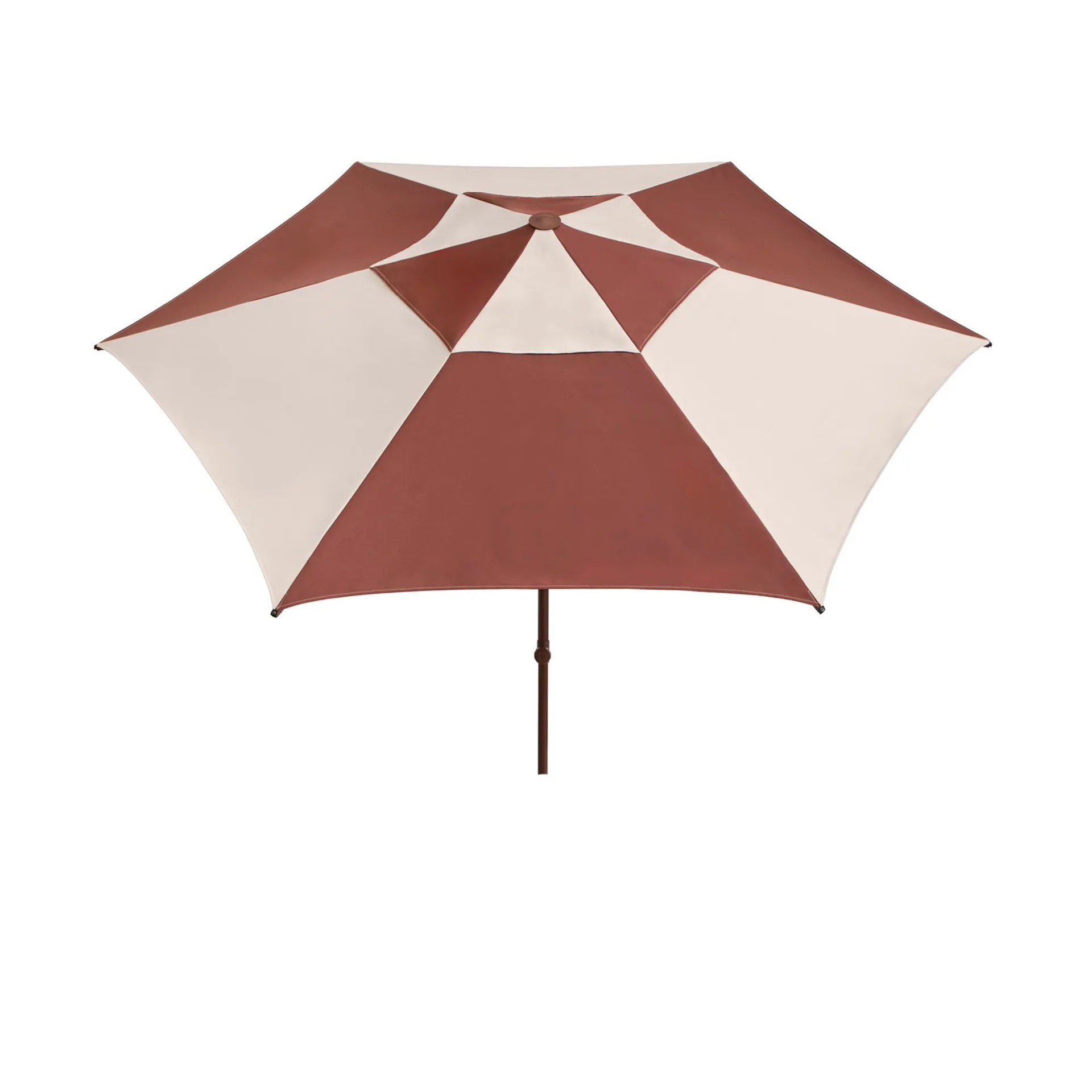 Terrazza Hexagon parasoll, Off-white-burgundy HAY