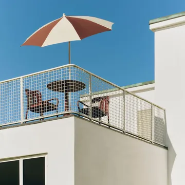 Terrazza Octagon parasoll - Off-white-burgundy - HAY