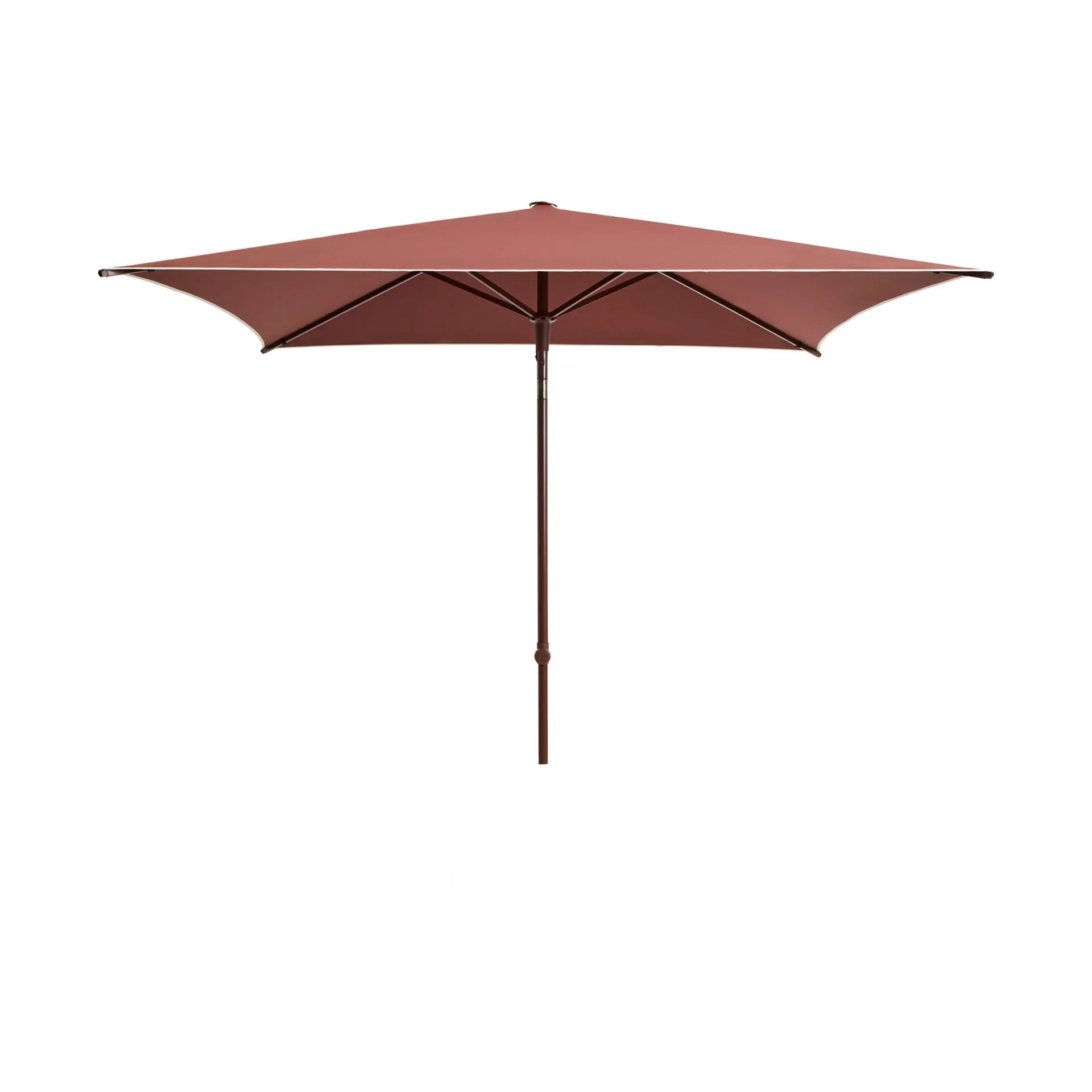 Terrazza Square parasoll, Off white-burgundy HAY