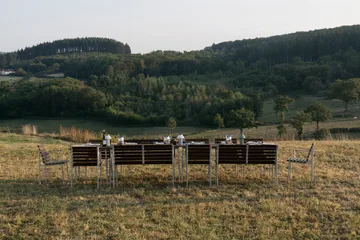Traverse Dining bänk - Oljad ask - HAY