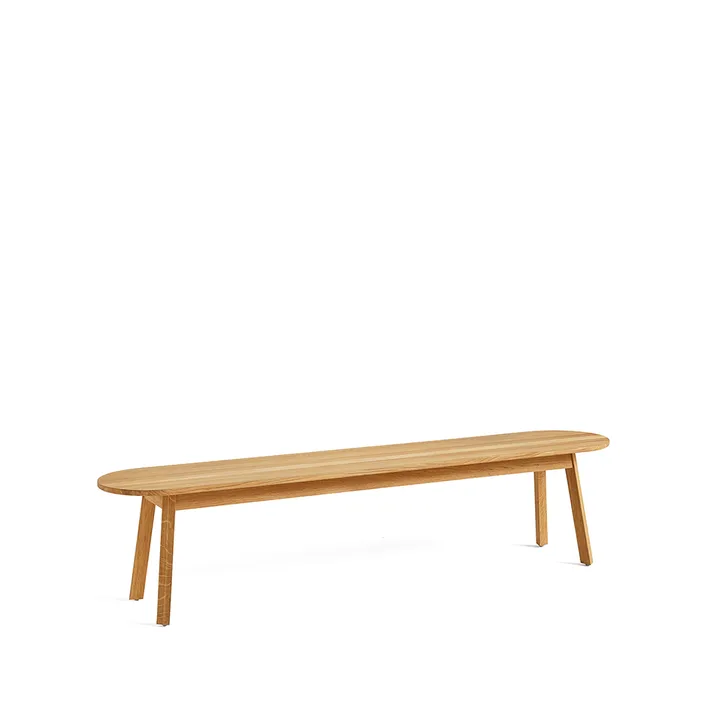 Triangle Leg bänk - Oljad ek, 200 cm - HAY
