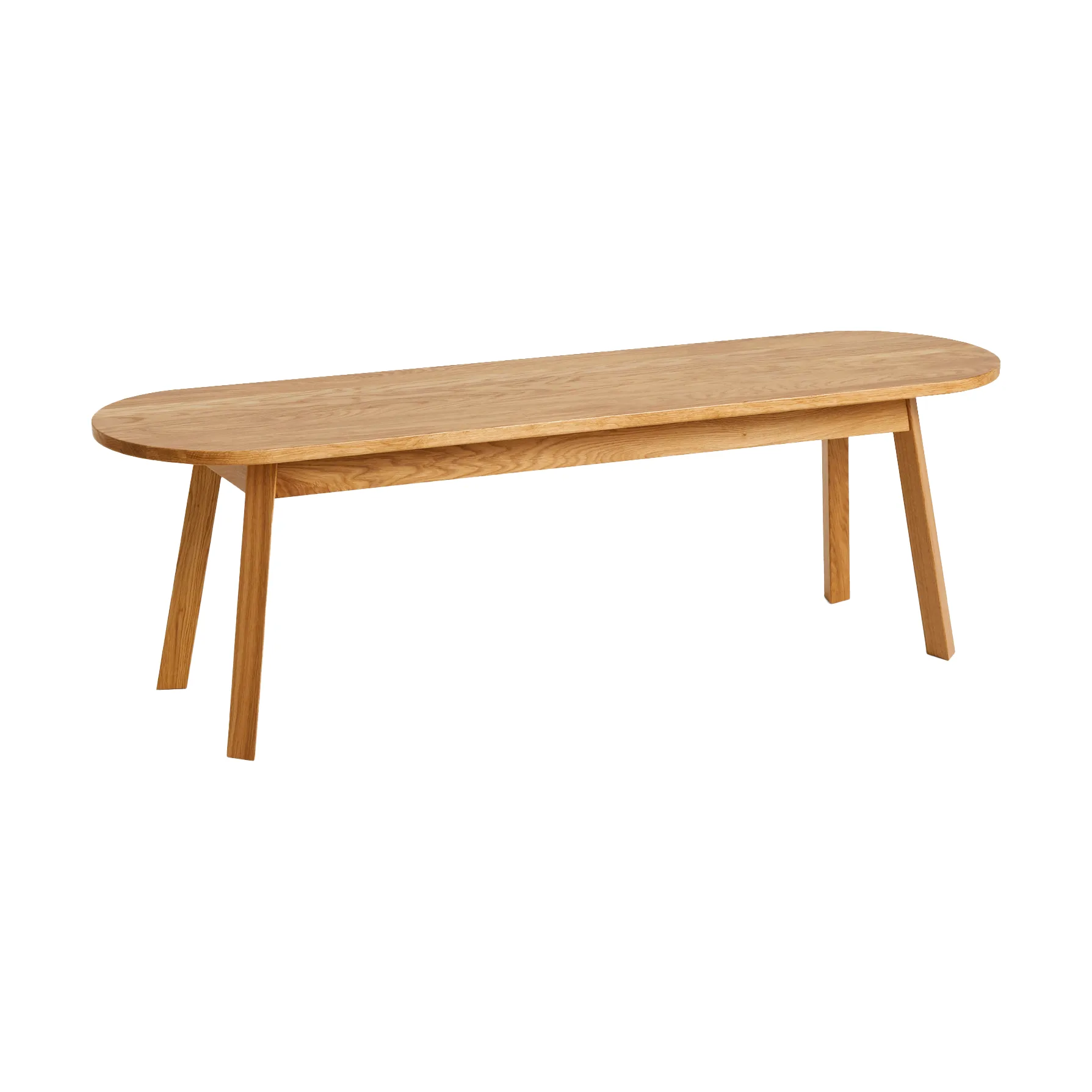 Triangle Leg bänk, water-based lacquered oak, 150 cm HAY