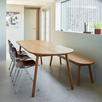 Triangle Leg matbord - Oljad ek, 250x85 cm - HAY