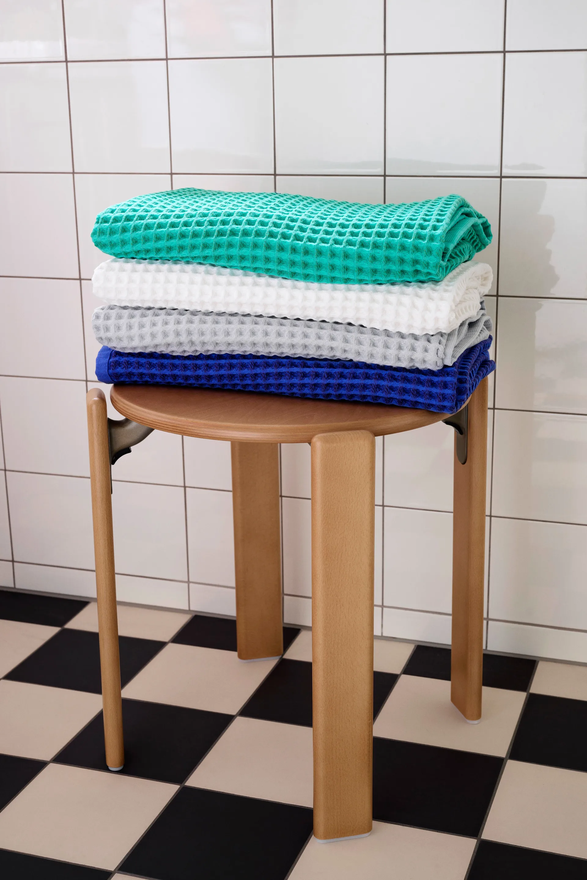 Waffle badhandduk 70x140 cm, Grey HAY