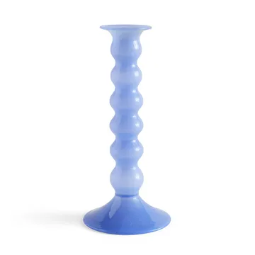 Wavy ljusstake stor 21 cm - Jade light blue - HAY