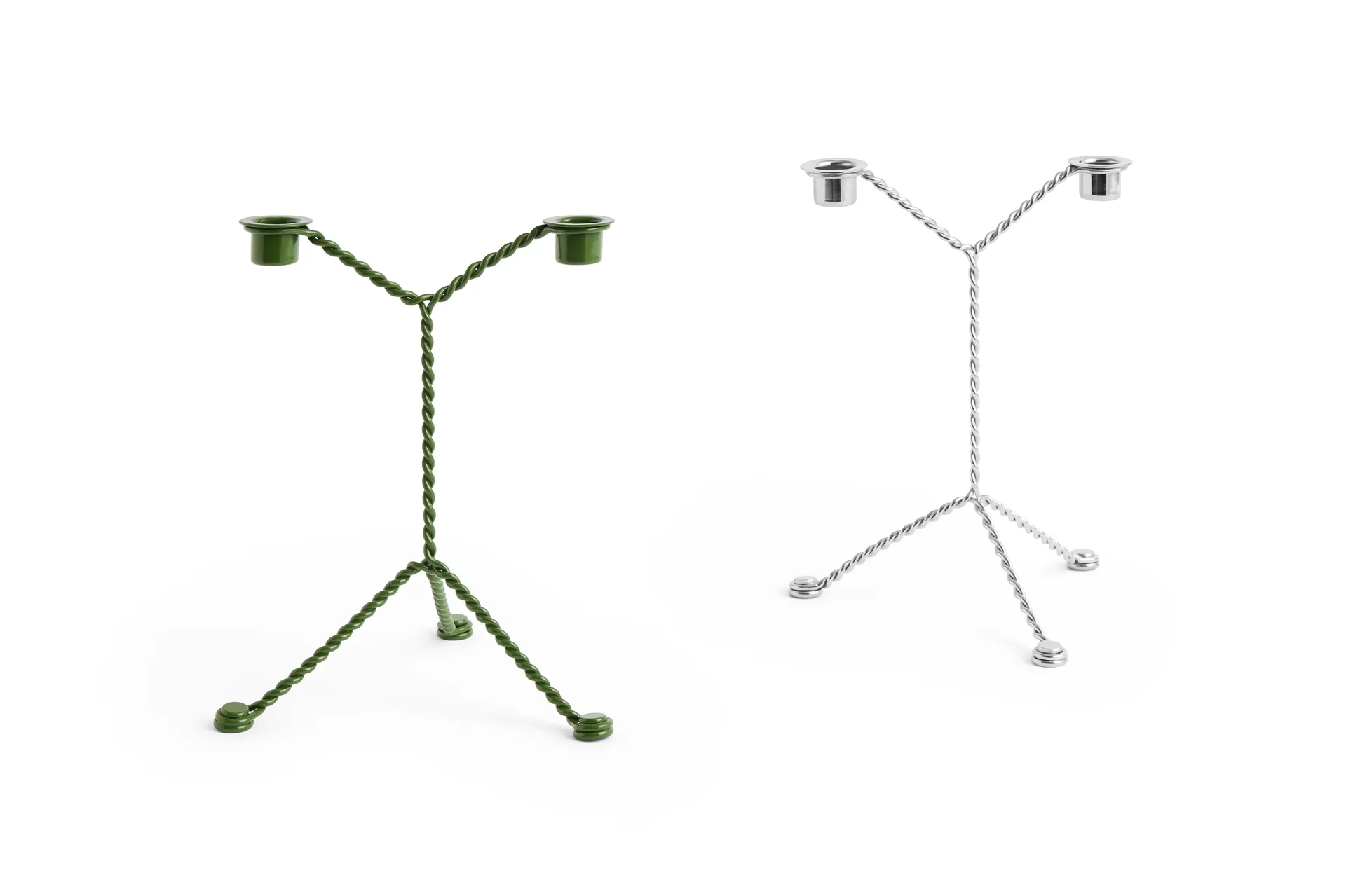 Wire ljusstake, Green HAY