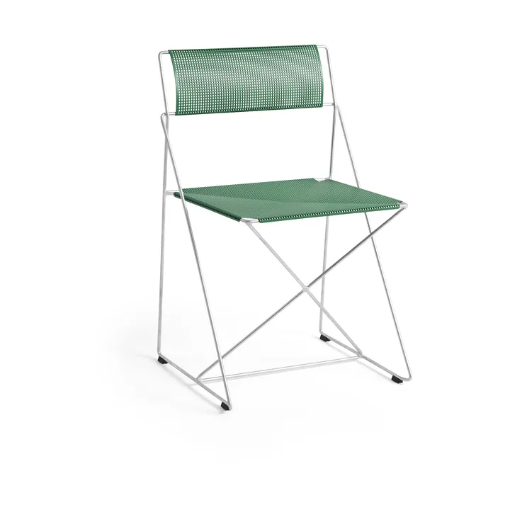 X-Line Indoor Outdoor stol - Leek green-hot galvanised - HAY