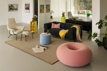 Boa puff Ø114 cm - Cotton candy - Hem