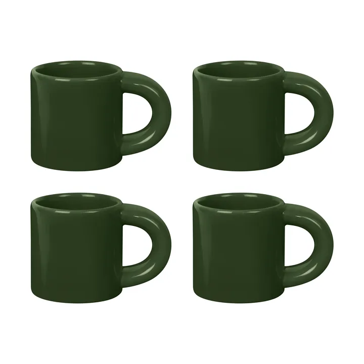Bronto espressokopp 10 cl 4-pack - Green - Hem