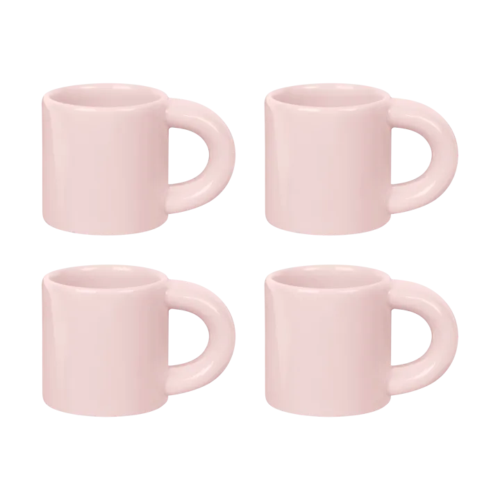Bronto espressokopp 10 cl 4-pack - Pink - Hem