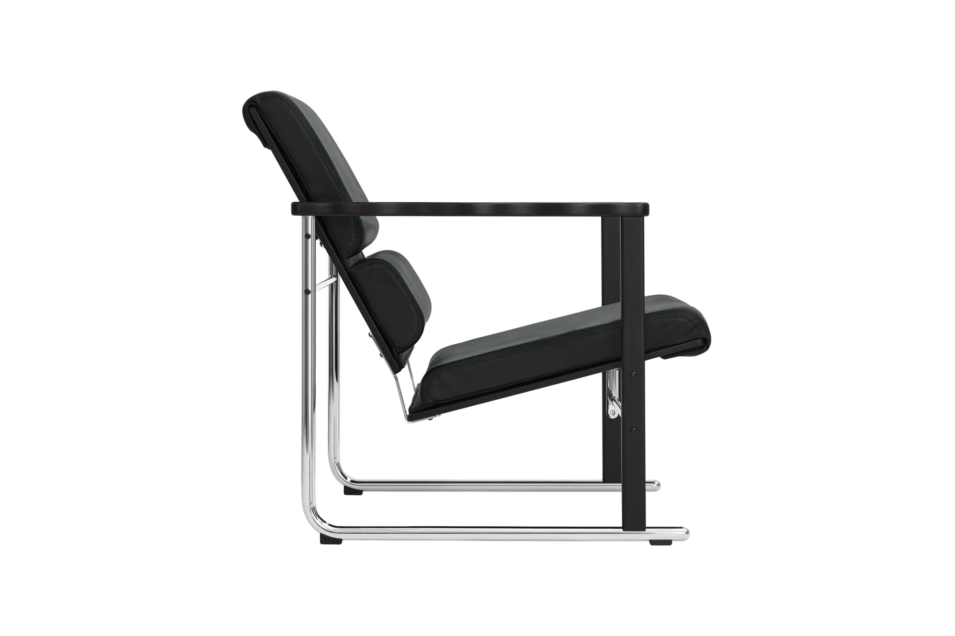 Experiment 502 loungefåtölj, Black-black leather Hem