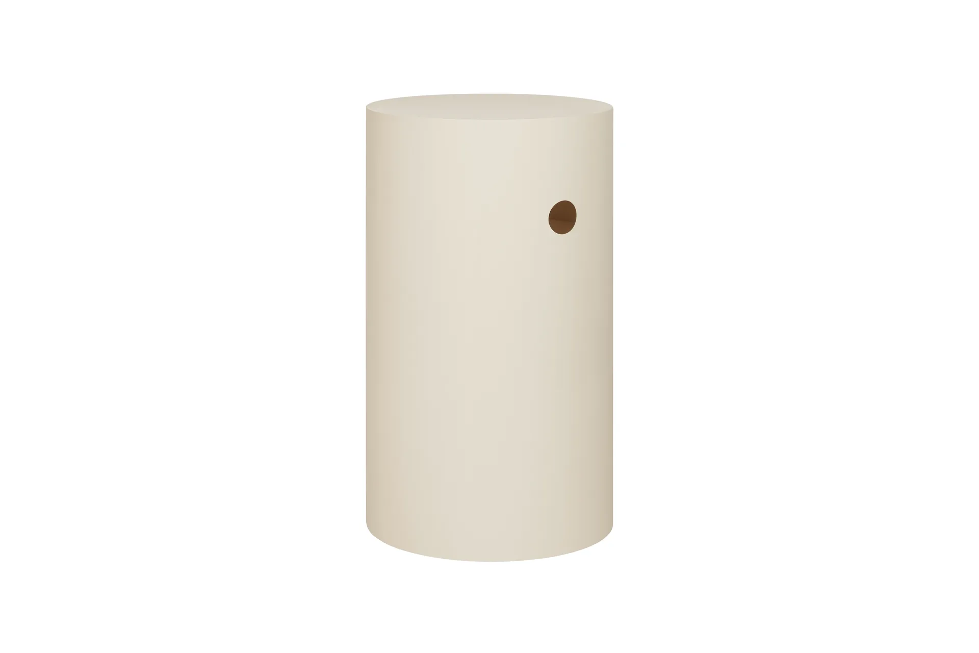 Hide piedestal Ø38x68 cm, Light ivory textured Hem