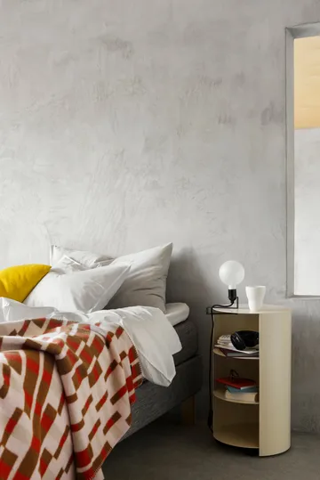 Hide piedestal Ø38x68 cm - Light ivory textured - Hem