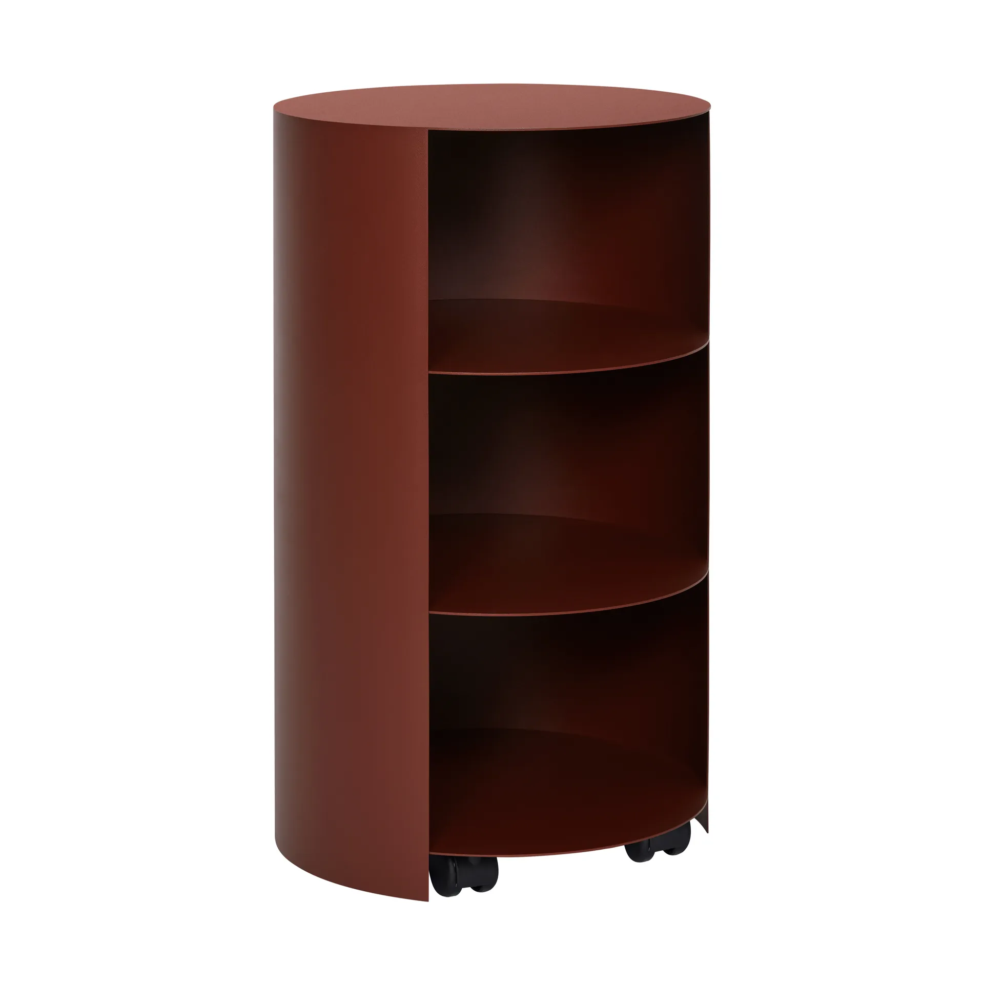 Hide piedestal Ø38x68 cm, Red brown textured Hem
