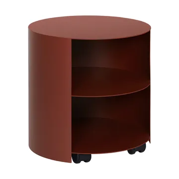 Hide sidobord Ø38x41 cm - Red brown textured - Hem