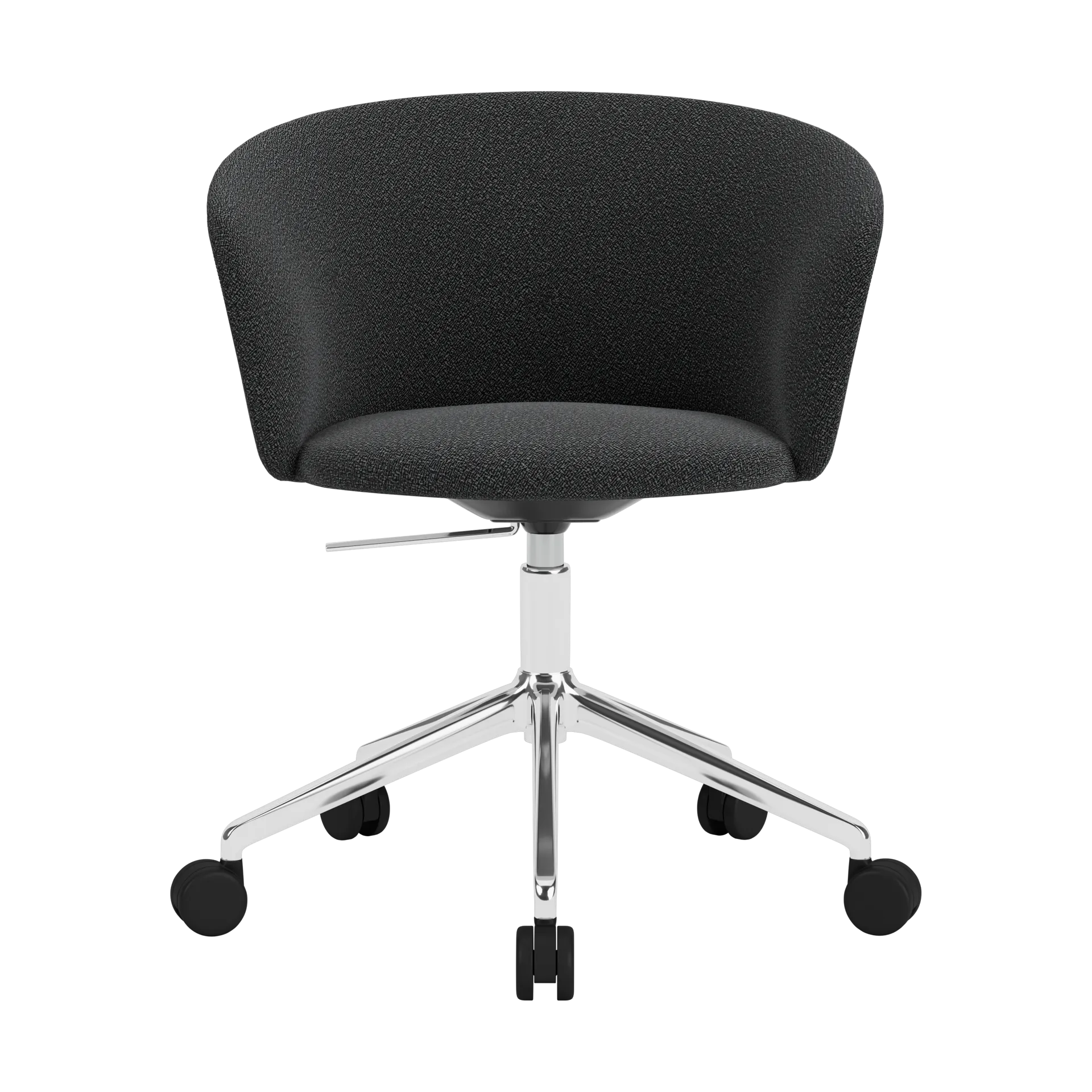 Kendo Swivel kontorsstol med 5 hjul, Graphite-polished aluminium Hem
