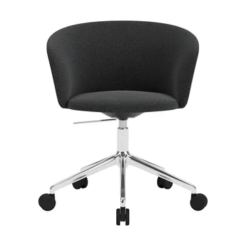 Kendo Swivel kontorsstol med 5 hjul - Graphite-polished aluminium - Hem