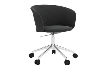 Kendo Swivel kontorsstol med 5 hjul - Graphite-polished aluminium - Hem