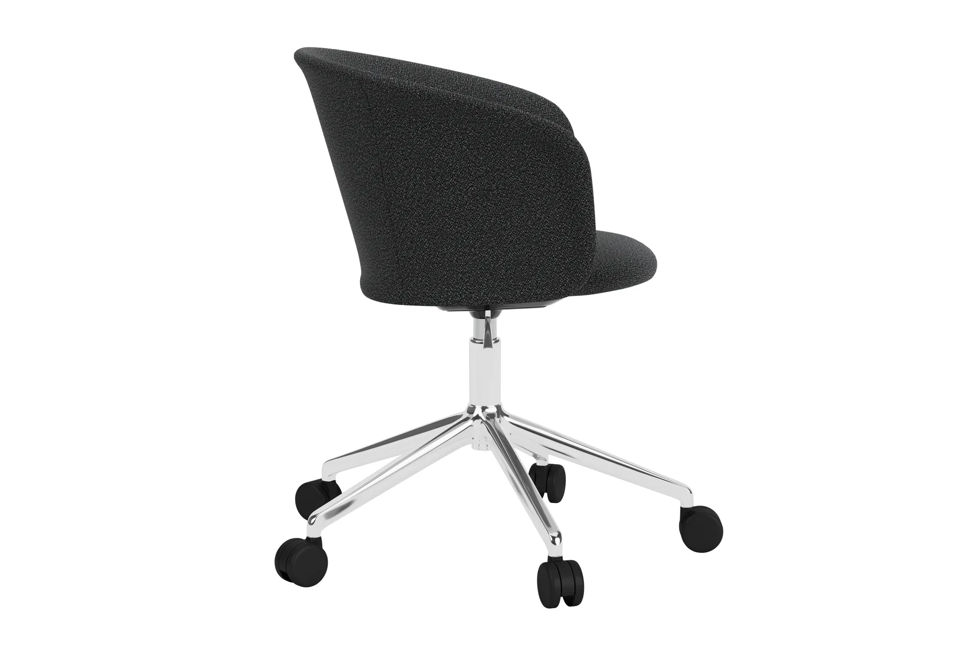 Kendo Swivel kontorsstol med 5 hjul, Graphite-polished aluminium Hem