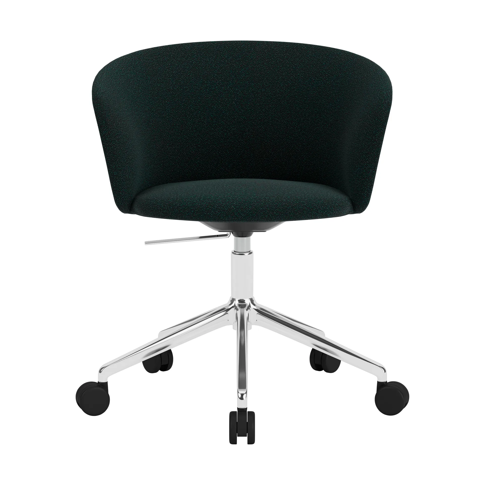 Kendo Swivel kontorsstol med 5 hjul, Pine-polished aluminium Hem