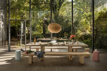 Max bord med bänkar 250 cm - Ask - Hem