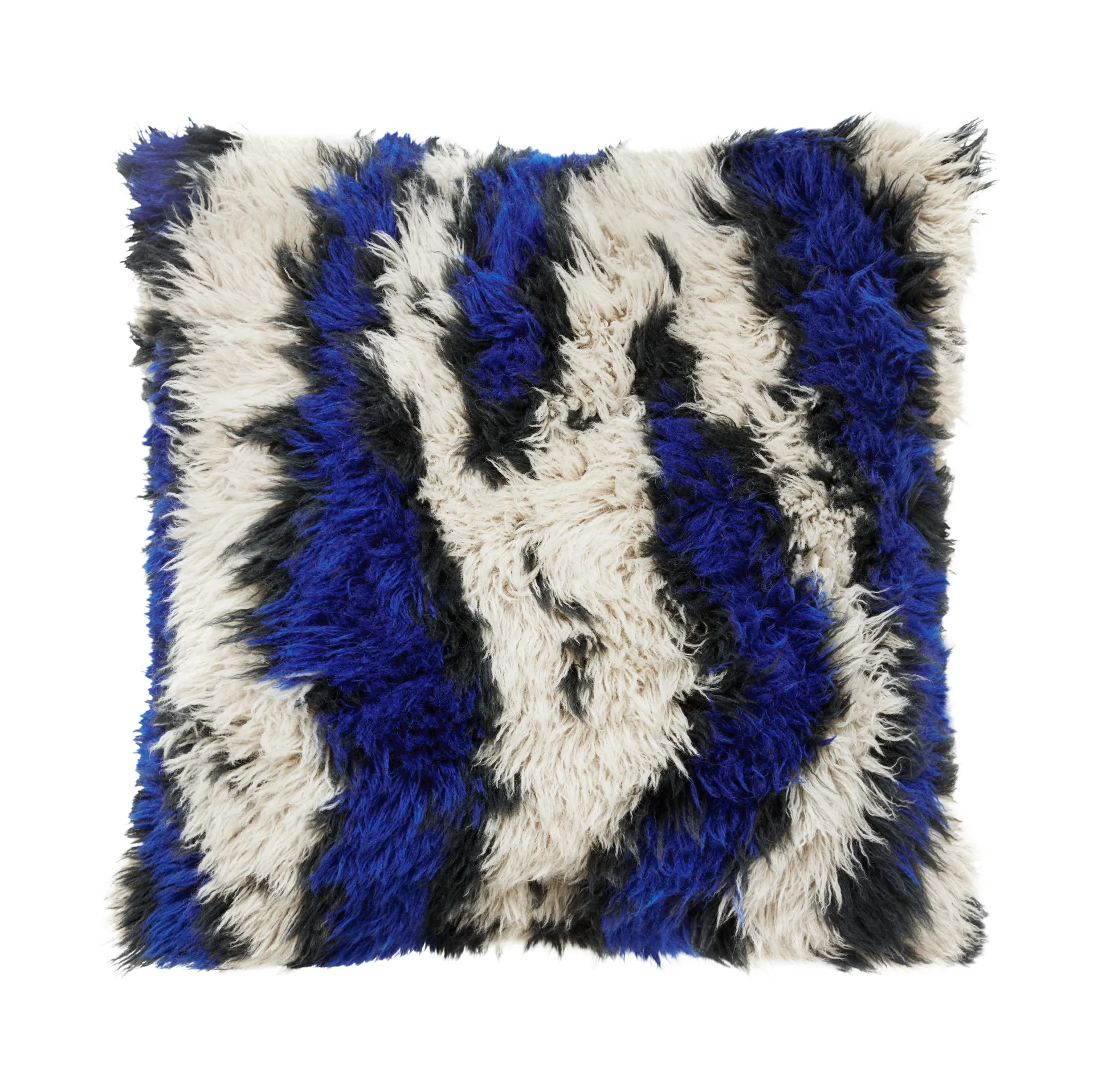 Monster kudde Medium 50x50 cm, Ultramarine blue-off white Hem