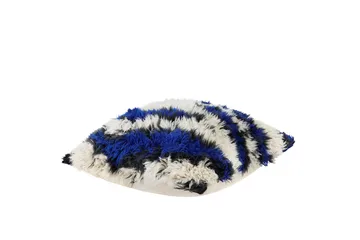 Monster kudde Medium 50x50 cm - Ultramarine blue-off white - Hem