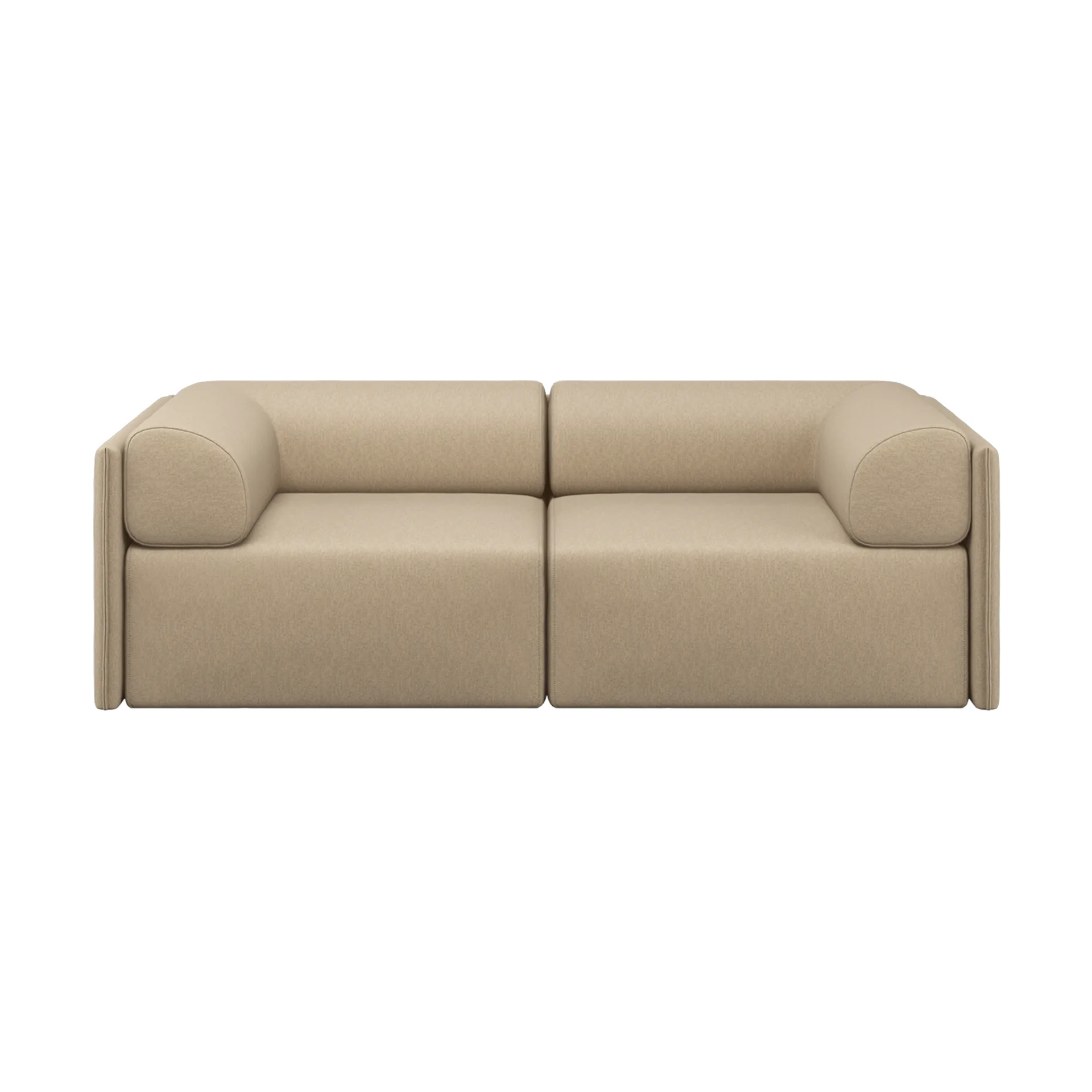 Palo Block 2-sits soffa med armstöd Low 200 cm, Beige Hem