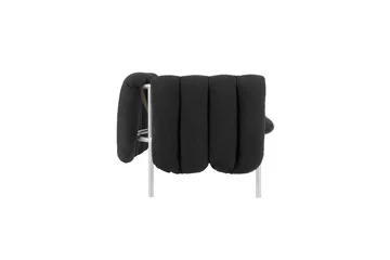Puffy 2,5-sits soffa 205 cm - Anthracite-rostfritt stål - Hem