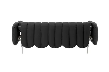 Puffy 2,5-sits soffa 205 cm - Anthracite-rostfritt stål - Hem