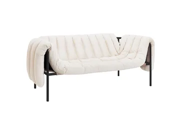 Puffy 2,5-sits soffa 205 cm - Natural-black grey - Hem