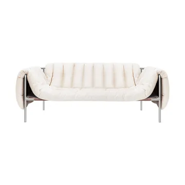 Puffy 2,5-sits soffa 205 cm - Natural-rostfritt stål - Hem
