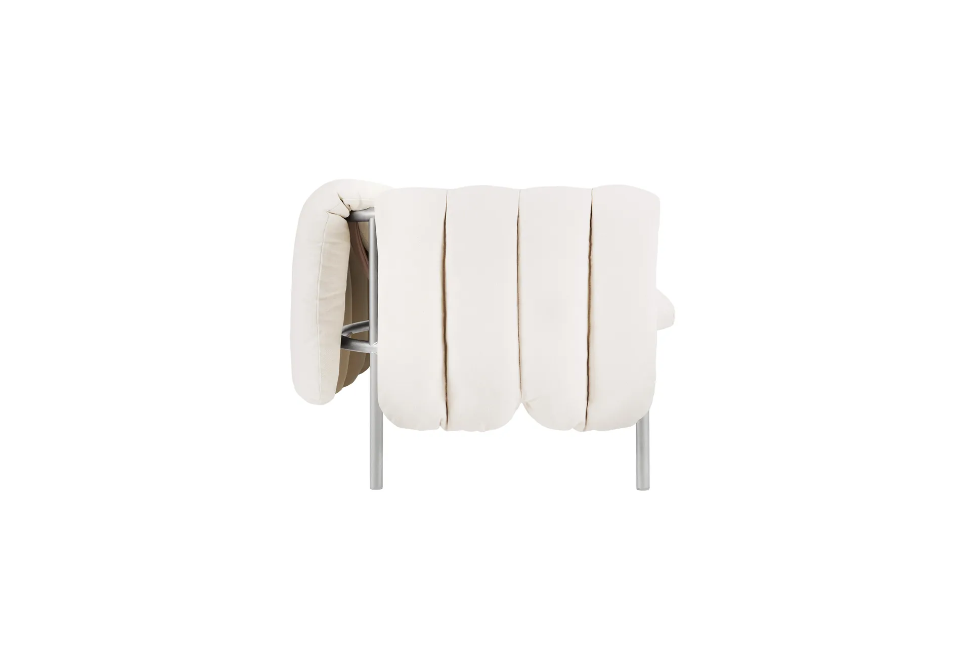 Puffy 2,5-sits soffa 205 cm, Natural-rostfritt stål Hem