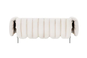Puffy 2,5-sits soffa 205 cm - Natural-rostfritt stål - Hem