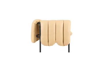 Puffy 2,5-sits soffa 205 cm - Sand leather-black grey - Hem